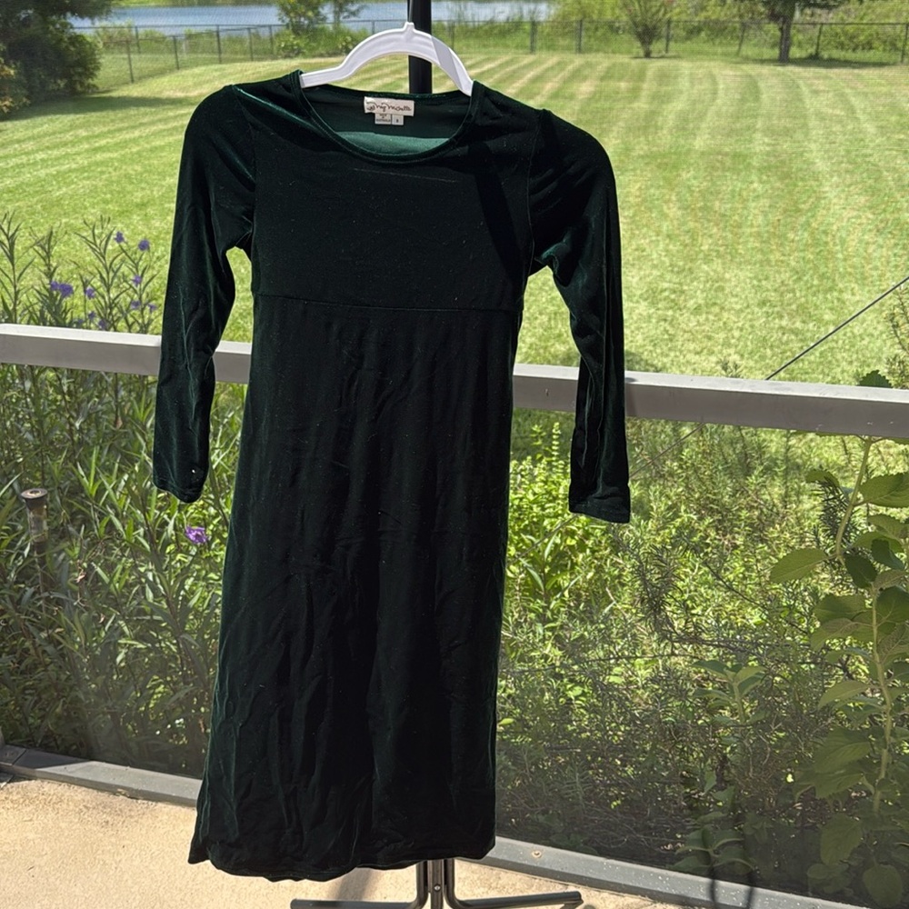 My Michelle Green Holiday Girls long sleeve Dress Sz 8
